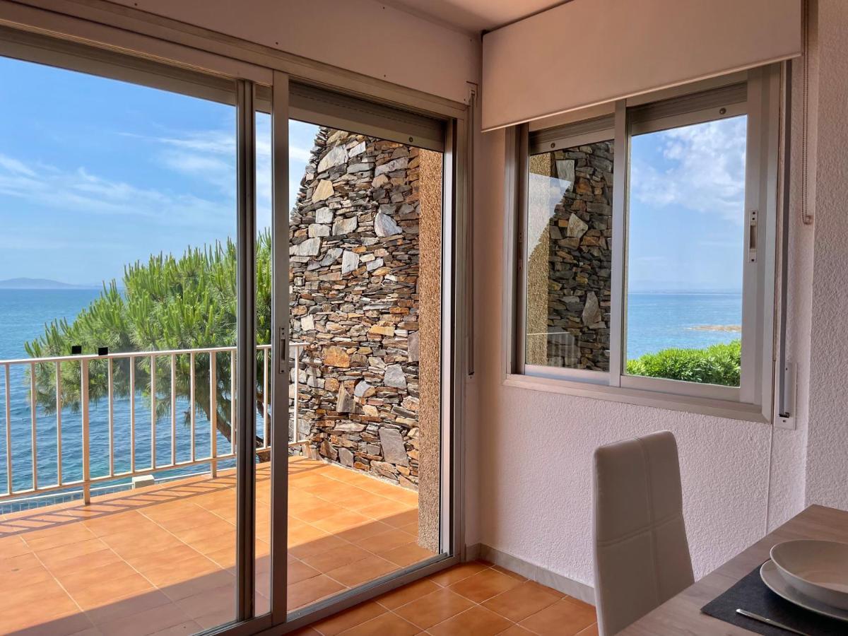 Luminoso Apartamento Frente Al Mar Con Piscina Roses Esterno foto