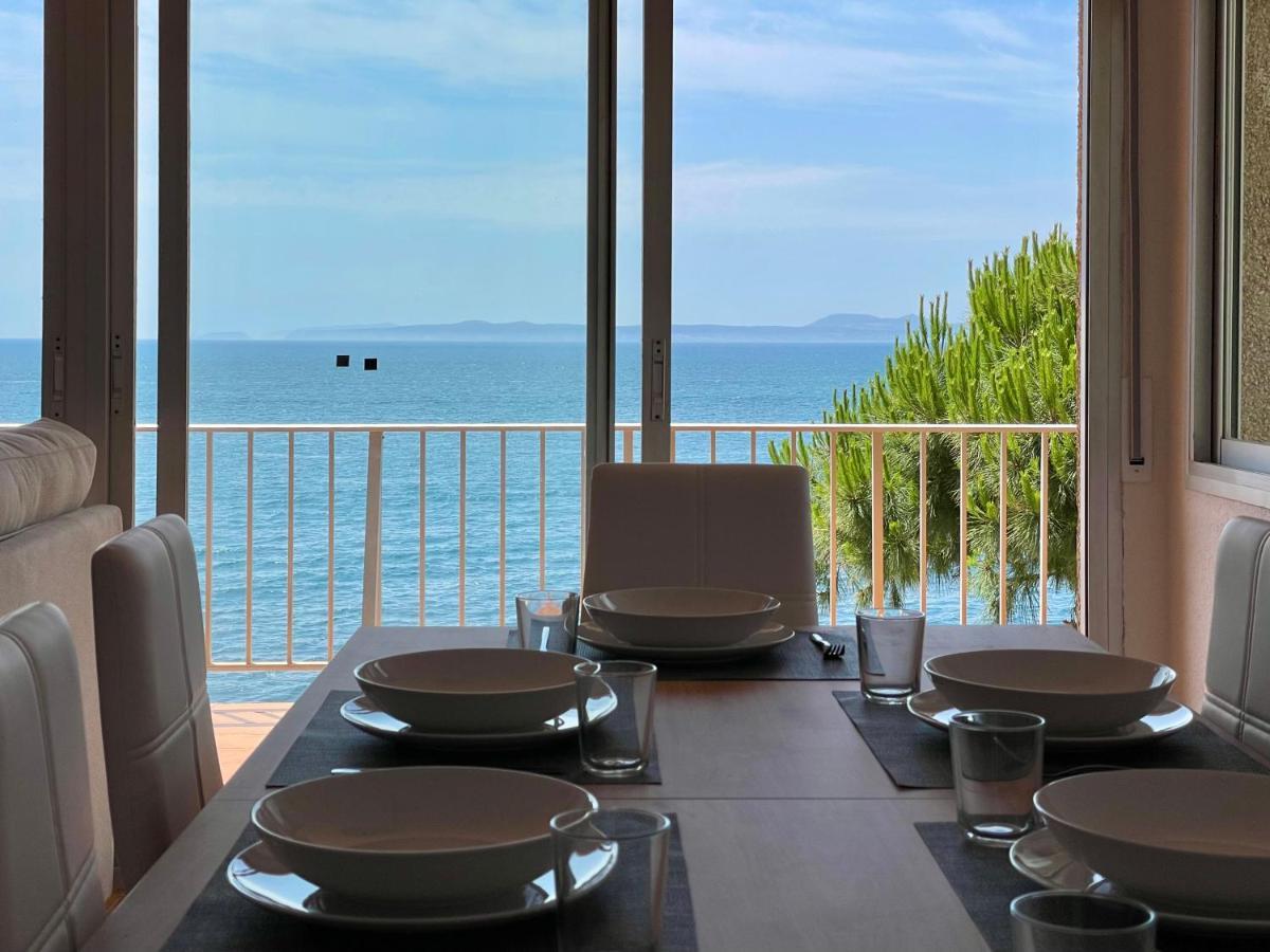 Luminoso Apartamento Frente Al Mar Con Piscina Roses Esterno foto