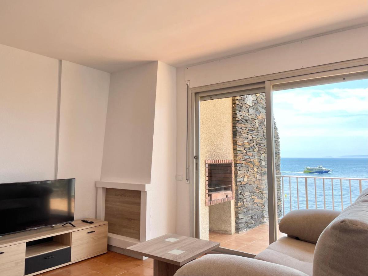 Luminoso Apartamento Frente Al Mar Con Piscina Roses Esterno foto